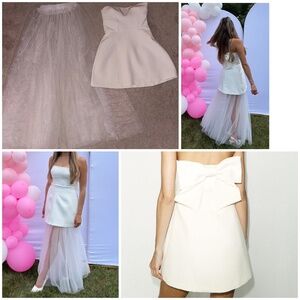 Small - Zara Strapless Bow Dress